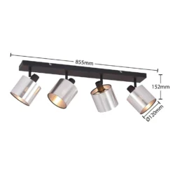 Joudy 4 Lámpara De Techo Alu/Black - Lindby 8 Joudy 4 Lámpara De Techo Alu/Black - Lindby -Ofertas Flos Tienda 42519117037403