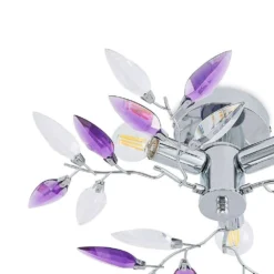 Nursah Lámpara De Techo Ø45 Chrome/Violett - Lindby -Ofertas Flos Tienda 42519117038945