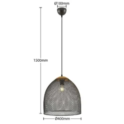 Monigo Lámpara Colgante Nickel/Wood - Lindby -Ofertas Flos Tienda 42519117082194