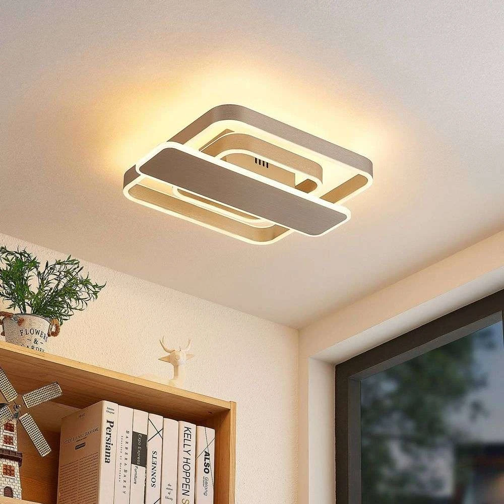 Linetti Square 40 Lámpara De Techo Nickel - Lucande 3 Linetti Square 40 Lámpara De Techo Nickel - Lucande - Imagen 3