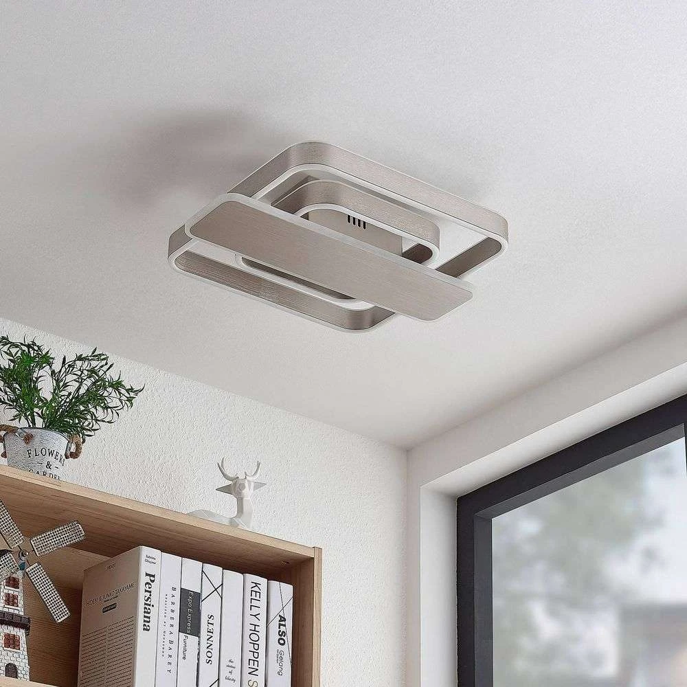 Linetti Square 40 Lámpara De Techo Nickel - Lucande 4 Linetti Square 40 Lámpara De Techo Nickel - Lucande - Imagen 4