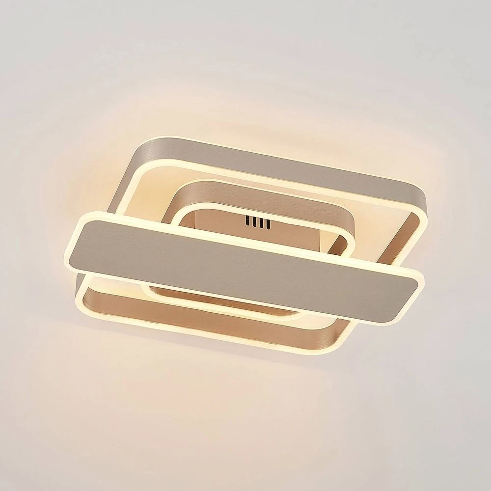 Linetti Square 40 Lámpara De Techo Nickel - Lucande 6 Linetti Square 40 Lámpara De Techo Nickel - Lucande - Imagen 6