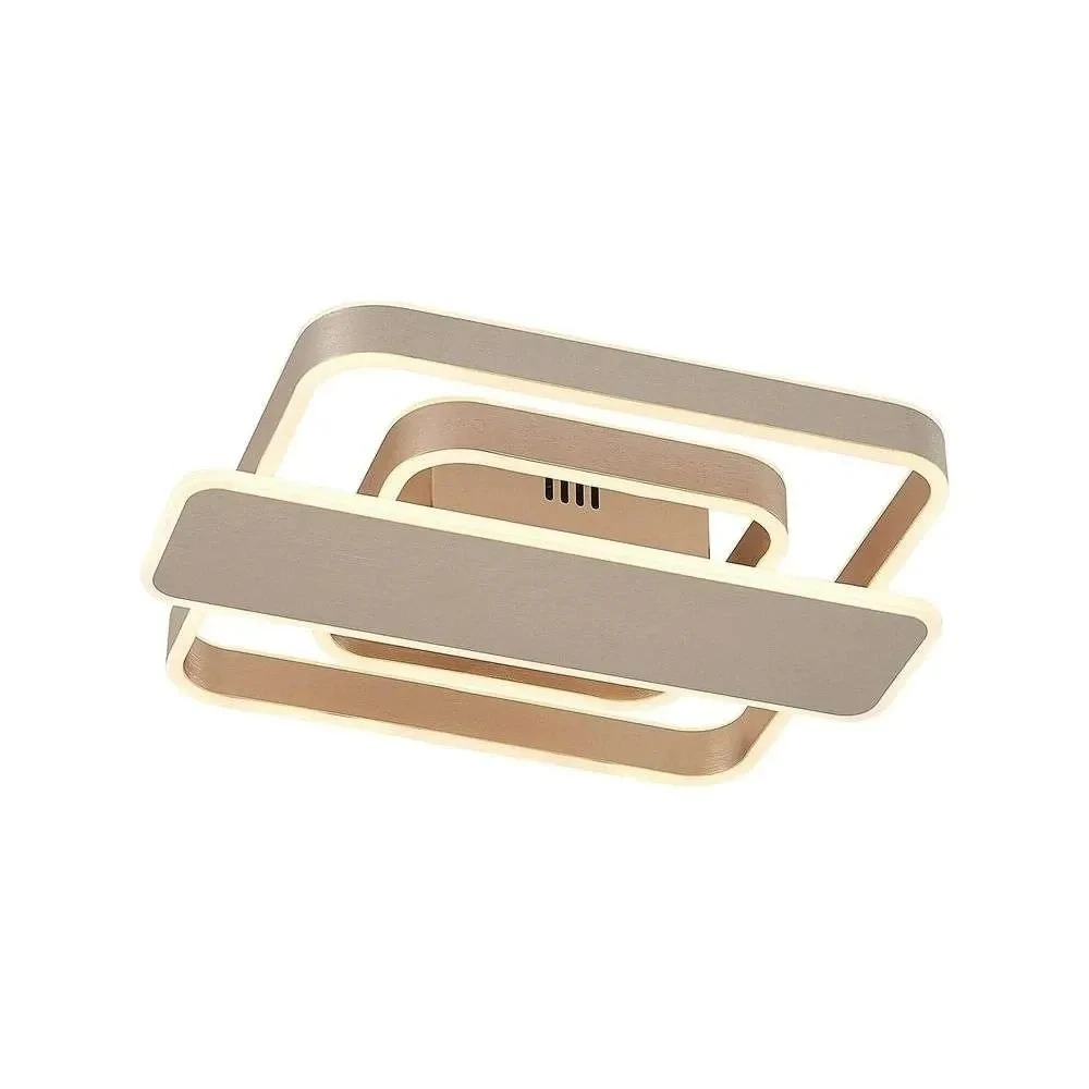 Linetti Square 40 Lámpara De Techo Nickel - Lucande 1 Linetti Square 40 Lámpara De Techo Nickel - Lucande