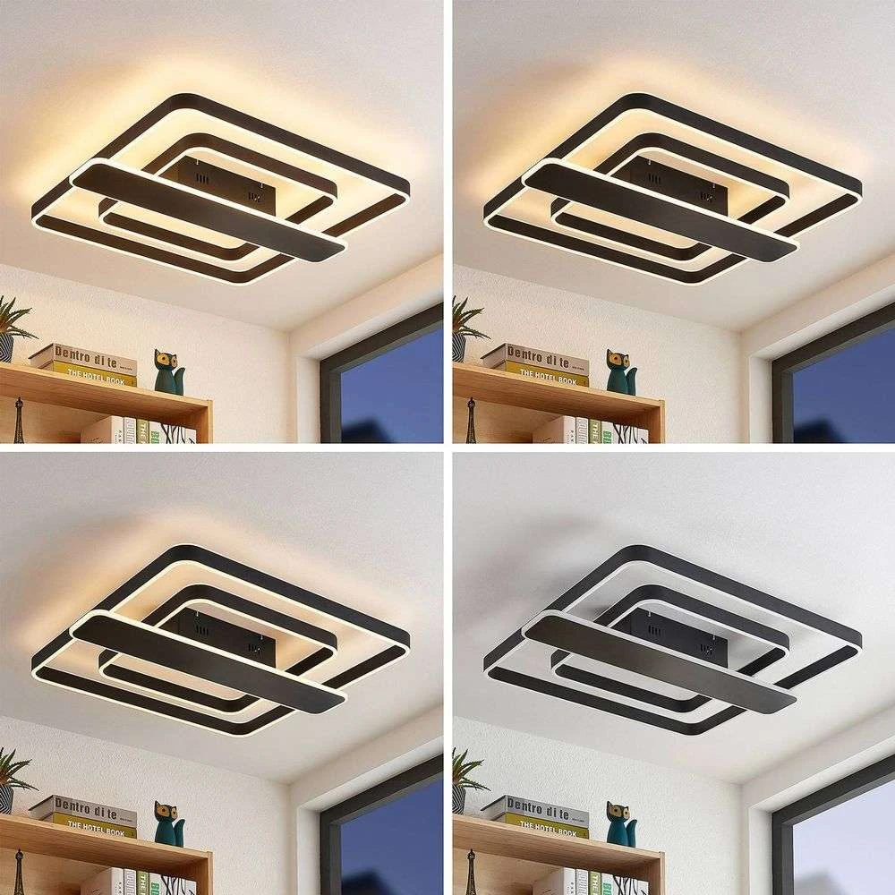 Linetti Square 70 Lámpara De Techo Black - Lucande 2 Linetti Square 70 Lámpara De Techo Black - Lucande - Imagen 2