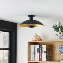 Narisara Lámpara De Techo Ø40 Black/Gold - Lindby -Ofertas Flos Tienda 42519117135343