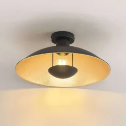 Narisara Lámpara De Techo Ø40 Black/Gold - Lindby -Ofertas Flos Tienda 42519117135345