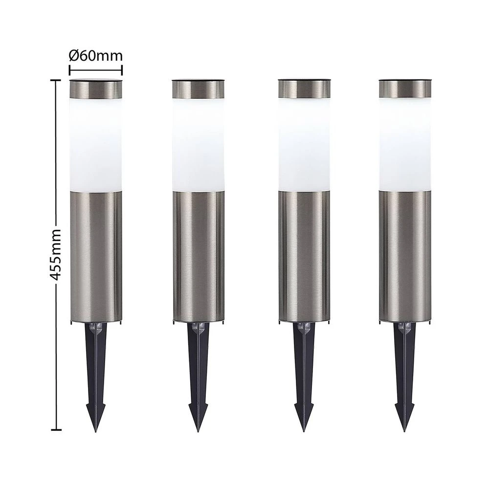 Sirita Lámpara Solar 4 Pcs. H31 Silver - Lindby 3 Sirita Lámpara Solar 4 Pcs. H31 Silver - Lindby - Imagen 3