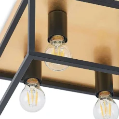 Miravi 4 Lámpara De Techo Gold/Black - Lindby -Ofertas Flos Tienda 42519117139615