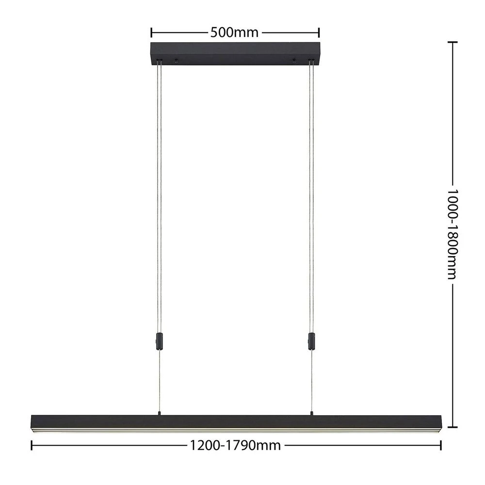 Merrit LED Lámpara Colgante Anthracite - Lucande 4 Merrit LED Lámpara Colgante Anthracite - Lucande - Imagen 4