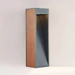 Ansala Aplique Exterior H60 Wood - Lucande -Ofertas Flos Tienda 42519117197964