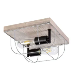 Neptuna 2 Square Lámpara De Techo Grey Wood/Black/Grey - Envostar 6 Neptuna 2 Square Lámpara De Techo Grey Wood/Black/Grey - Envostar -Ofertas Flos Tienda 42519117230213