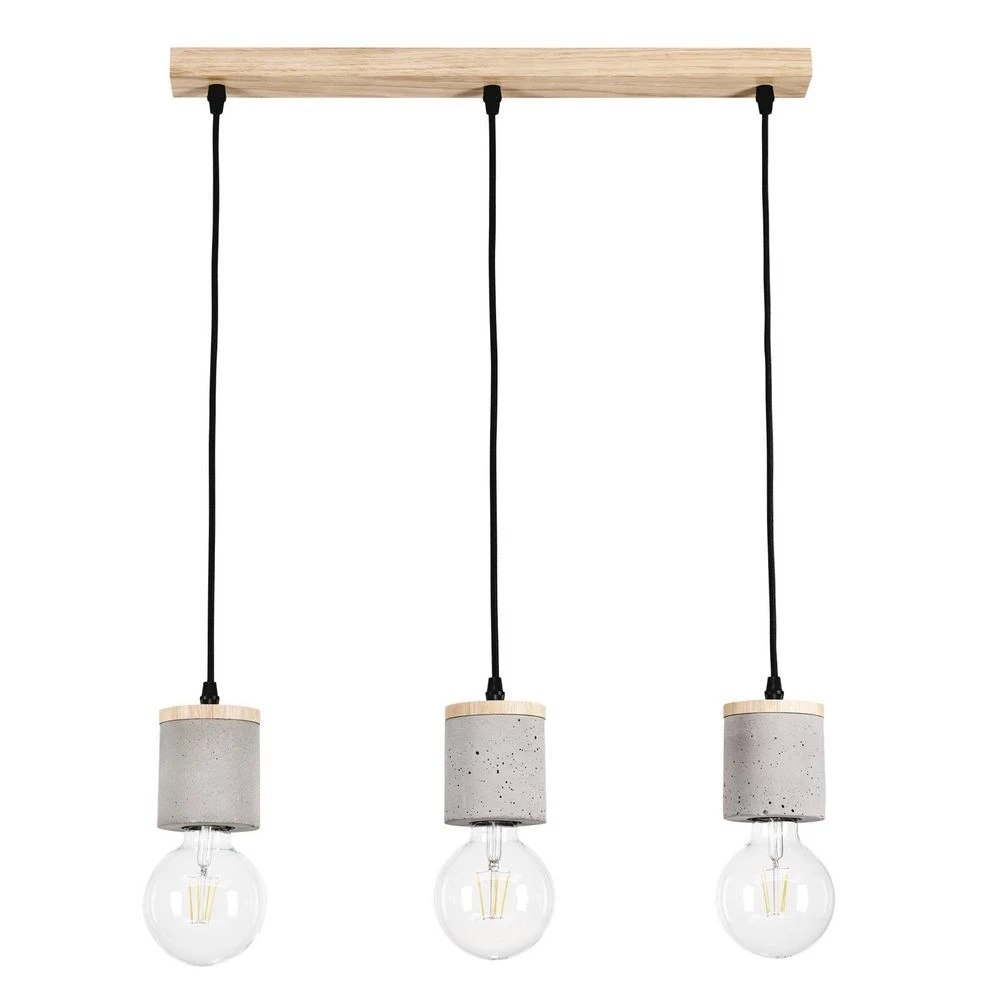 Jasper 3 Lámpara Colgante Wood/Black/Grey - Envostar 3 Jasper 3 Lámpara Colgante Wood/Black/Grey - Envostar - Imagen 3