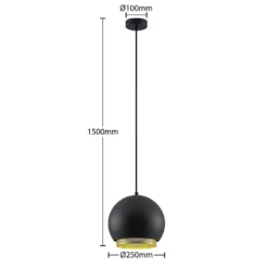 Sivaniel Lámpara Colgante Ø25 Black/Gold - Lucande -Ofertas Flos Tienda 42519117263054
