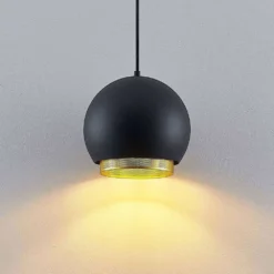 Sivaniel Lámpara Colgante Ø25 Black/Gold - Lucande -Ofertas Flos Tienda 42519117263055