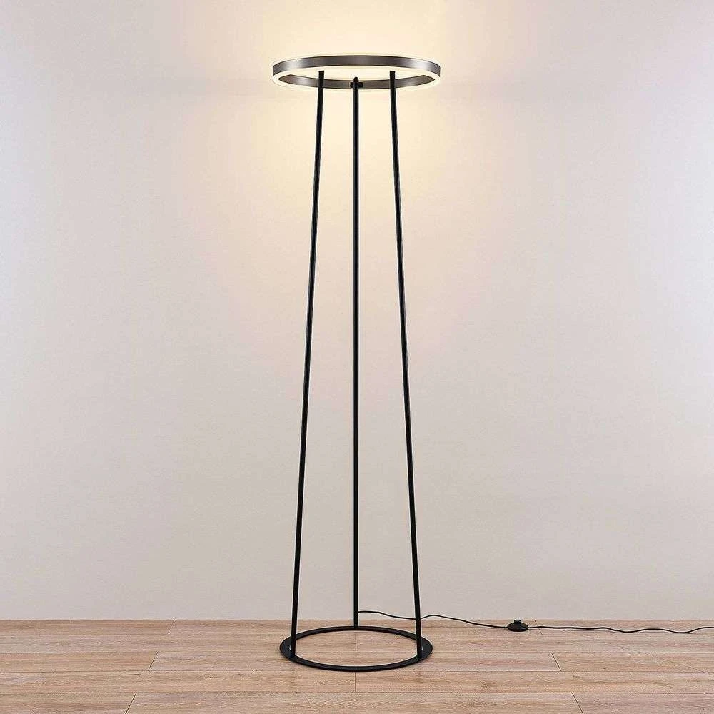 Seppe LED Lámpara De Pie Nickel - Lucande 3 Seppe LED Lámpara De Pie Nickel - Lucande - Imagen 3