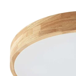 Tanju Lámpara De Techo Ø60 Wood/White - Lindby -Ofertas Flos Tienda 42519117290616