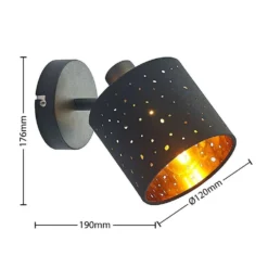 Darima 1 Lámpara De Techo Black/Gold - Lindby -Ofertas Flos Tienda 42519117311254