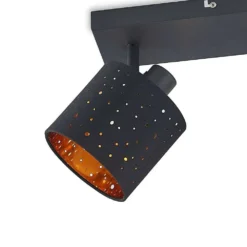 Darima 2 Lámpara De Techo Black/Gold - Lindby -Ofertas Flos Tienda 42519117311495