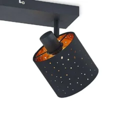 Darima 2 Lámpara De Techo Black/Gold - Lindby -Ofertas Flos Tienda 42519117311496