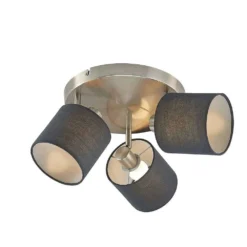 Darima 3 Round Lámpara De Techo Grey - Lindby