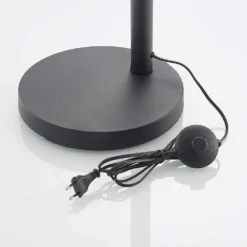 Nanika Lámpara De Pie Black/Gold - Lindby -Ofertas Flos Tienda 42519117326655