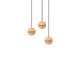 Wooden Balls Cluster Lámpara Colgante Wood/Black - Envostar