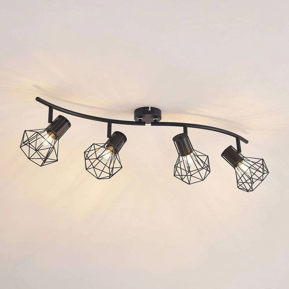 Skandero 4 Lámpara De Techo Black - Lindby 3 Skandero 4 Lámpara De Techo Black - Lindby - Imagen 3