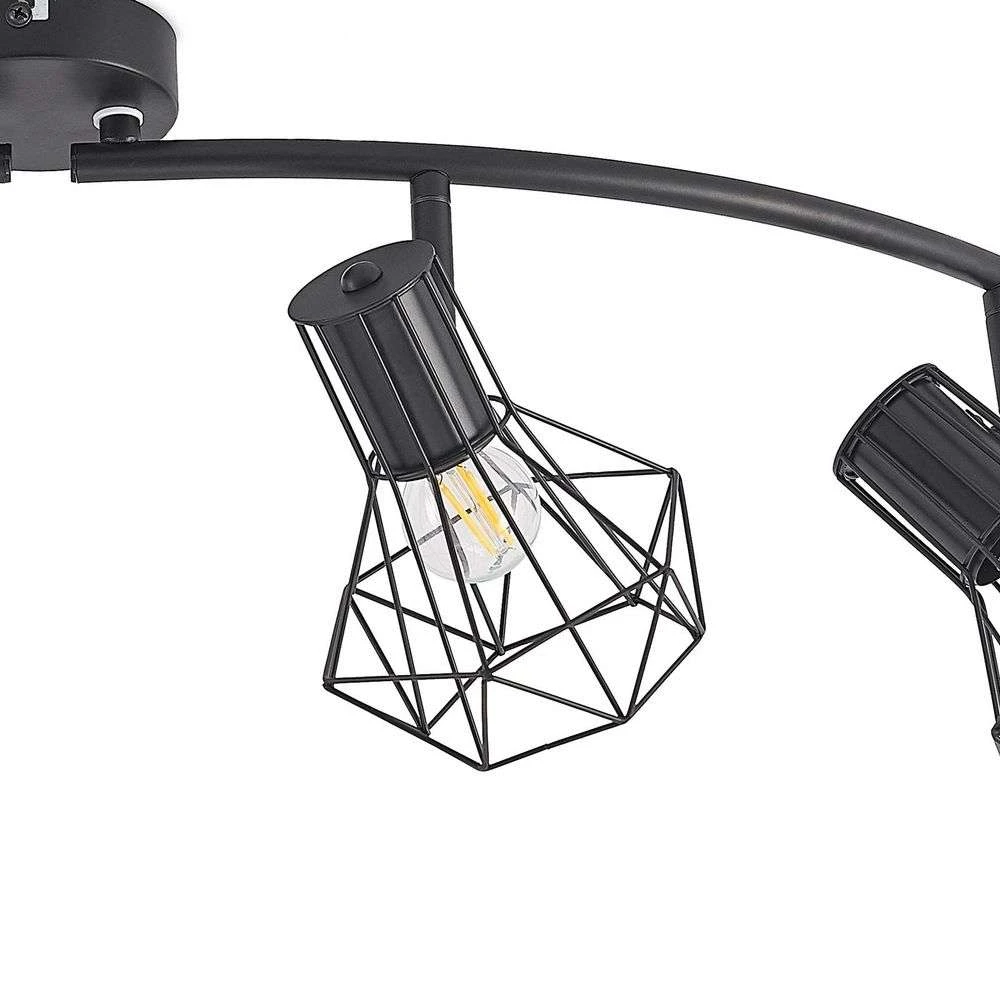 Skandero 4 Lámpara De Techo Black - Lindby 4 Skandero 4 Lámpara De Techo Black - Lindby - Imagen 4