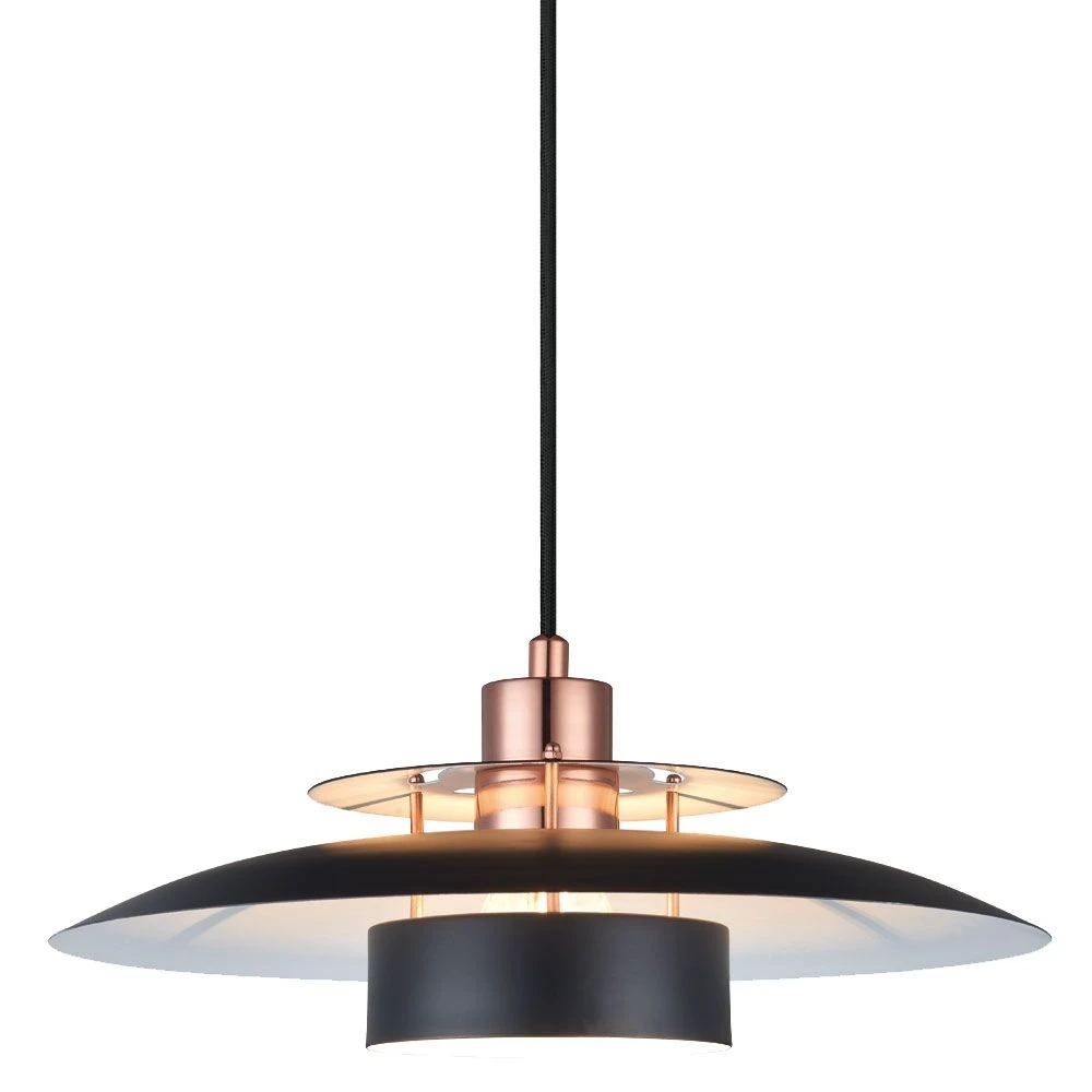 Sørup Lámpara Colgante Matt Black/Copper - Halo Design 1 Sørup Lámpara Colgante Matt Black/Copper - Halo Design