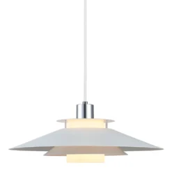 Rivoli Lámpara Colgante Ø40 White/Chrome - Halo Design