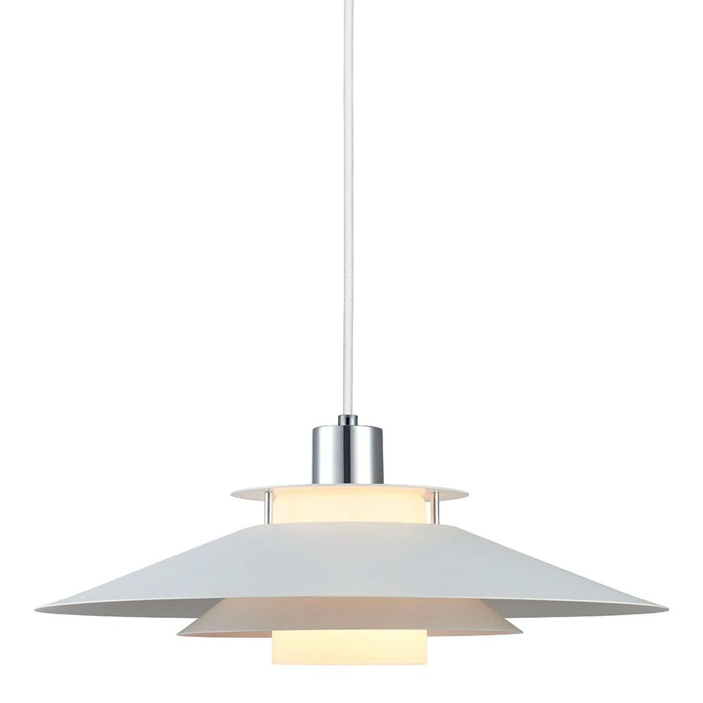 Rivoli Lámpara Colgante Ø40 White/Chrome - Halo Design 1 Rivoli Lámpara Colgante Ø40 White/Chrome - Halo Design