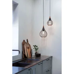 Drops Lámpara Colgante Ø30 Black/Dark Wood - Halo Design 6 Drops Lámpara Colgante Ø30 Black/Dark Wood - Halo Design -Ofertas Flos Tienda 5703638990914 3