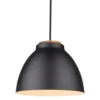 Nivå Lámpara Colgante Ø24 Black/Wood - Halo Design