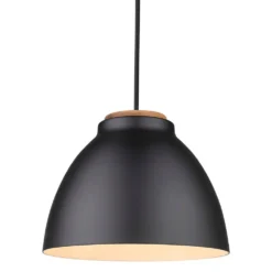 Nivå Lámpara Colgante Ø24 Black/Wood - Halo Design
