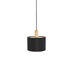 Paso Wood 25 P1 Lámpara Colgante Roble/Negro Con Cable Negro - Darø