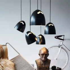 Bell+ 70 P1 Lámpara Colgante Roble/Negro - Darø -Ofertas Flos Tienda 5709349025198bell704