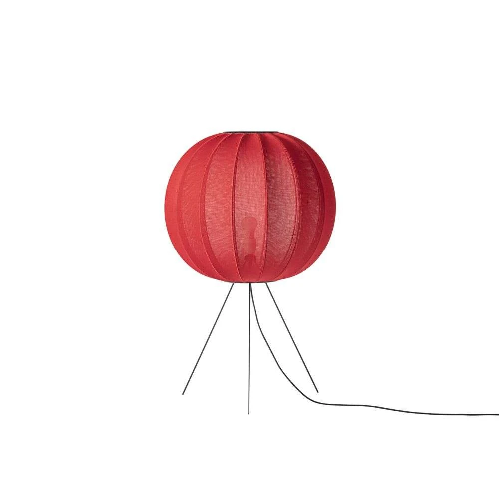 Knit-Wit 60 Round Lámpara De Pie Medium Maple Red - Made By Hand 1 Knit-Wit 60 Round Lámpara De Pie Medium Maple Red - Made By Hand