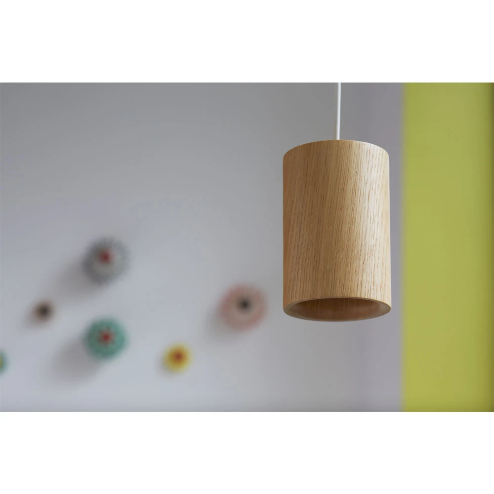 Solid Lámpara Colgante Cilíndrica Roble Natural - Terence Woodgate 2 Solid Lámpara Colgante Cilíndrica Roble Natural - Terence Woodgate - Imagen 2