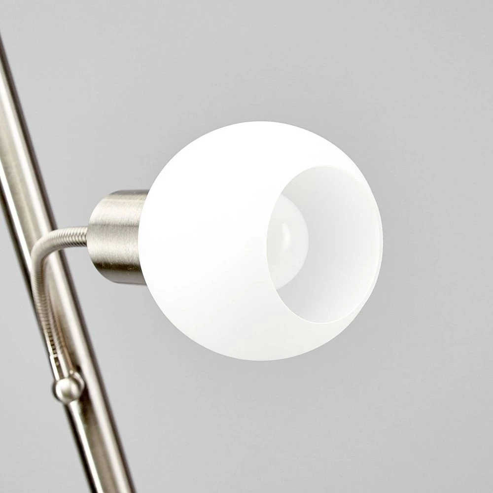 Elaina Lámpara De Pie Nickel/White - Lindby 3 Elaina Lámpara De Pie Nickel/White - Lindby - Imagen 3