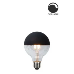 Bombilla LED 2,8W Globe Ø95 Topforspejlet E27 Black - Globen Lighting