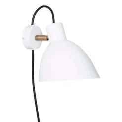 KH#1 Blanco/Latón Crudo Aplique De Pared - KonstHantverk