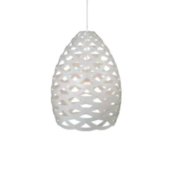 TUI Lámpara Colgante Ø95 Hvid 2 Por Dentro Y Fuera - David Trubridge