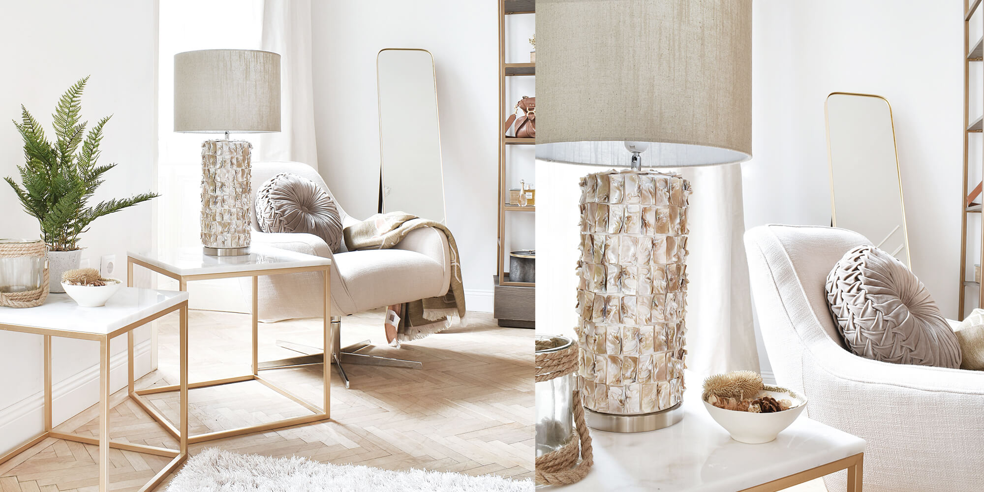 Primera página -Ofertas Flos Tienda Tischlampe tischleuchte nachttischleuchte keramik glas weiss beige modern pure velvet interior s c